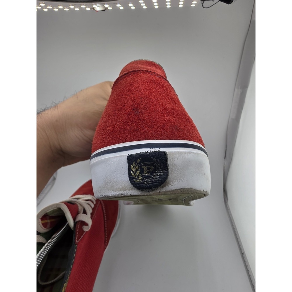 Phat Farm Red Suede Canvas Sneakers Men's Size 11 Casual Lace Up Shoes - Picture 9 of 12